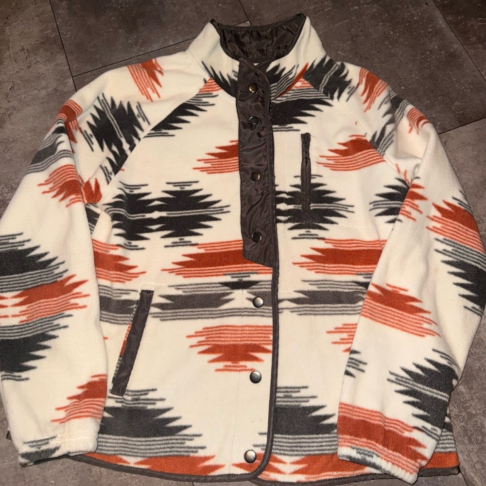 Ariat Cream and Orange Patterned Jacket